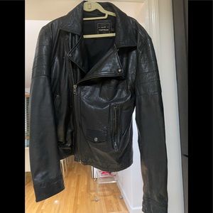 Topman leather moto mens jacket